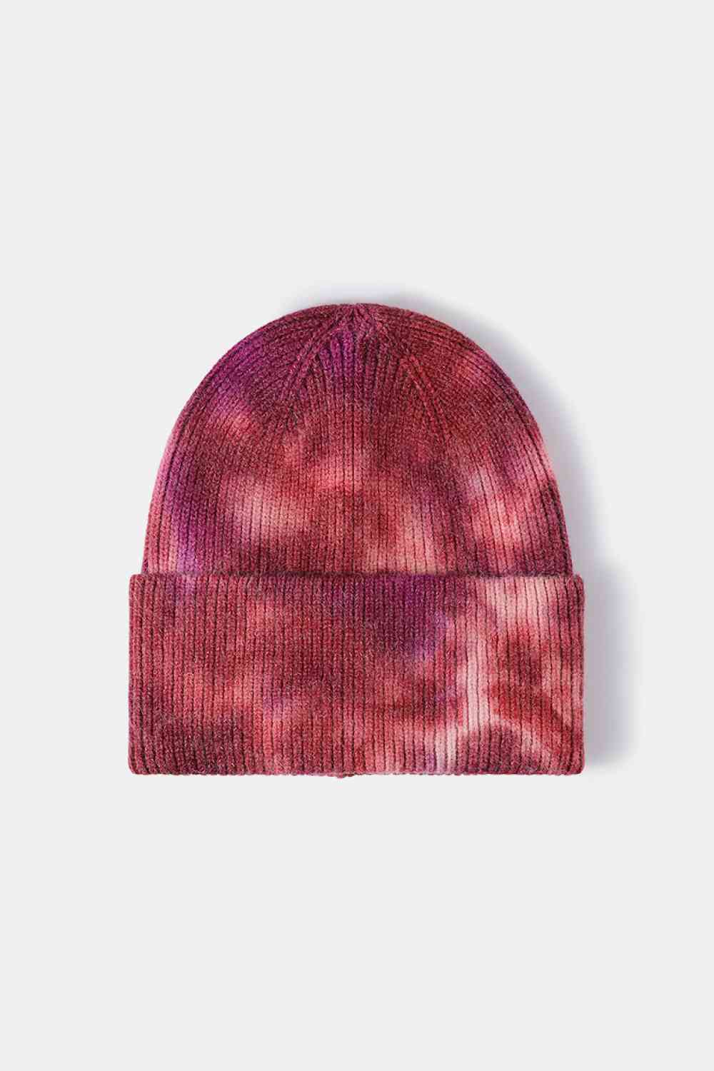 Tie-Dye Cuffed Rib-Knit Beanie Hat - Damned Threads